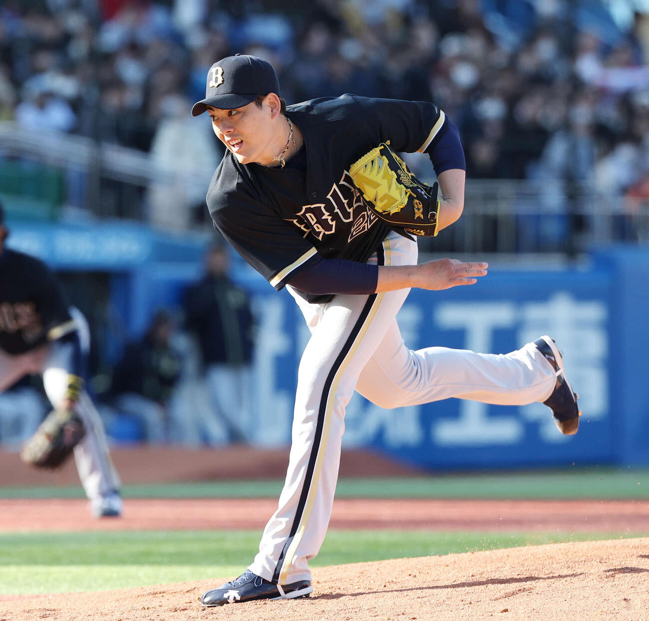 ヤクルト対オリックス　オリックス先発の九里（撮影・宮地輝）