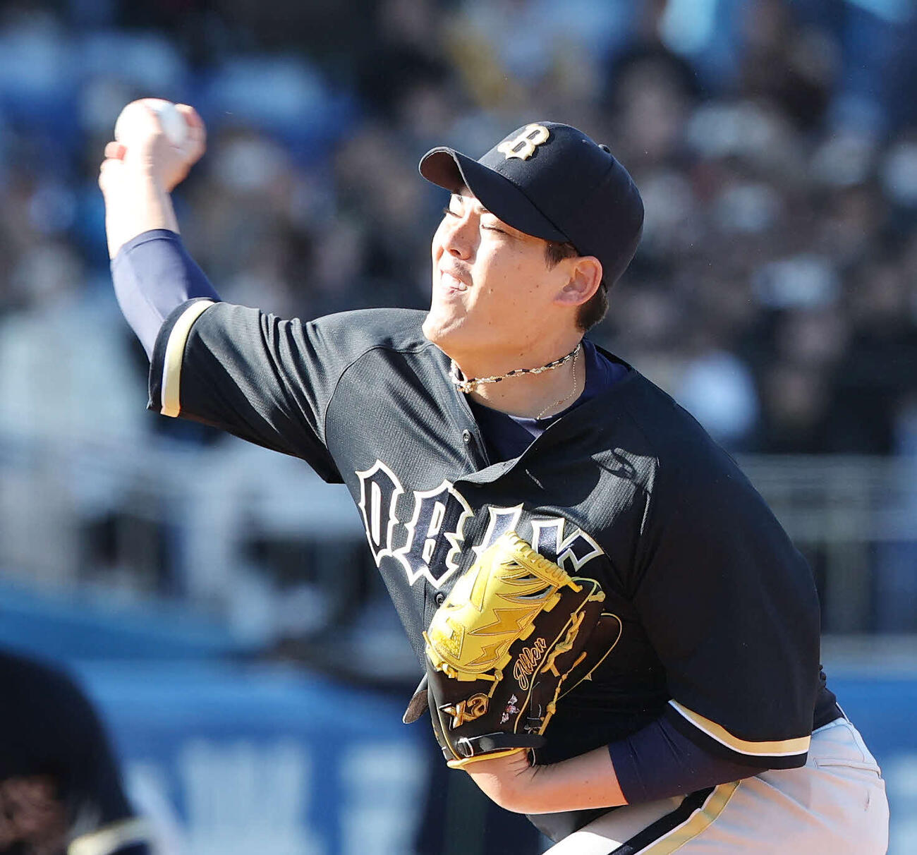 ヤクルト対オリックス　オリックス先発の九里（撮影・宮地輝）