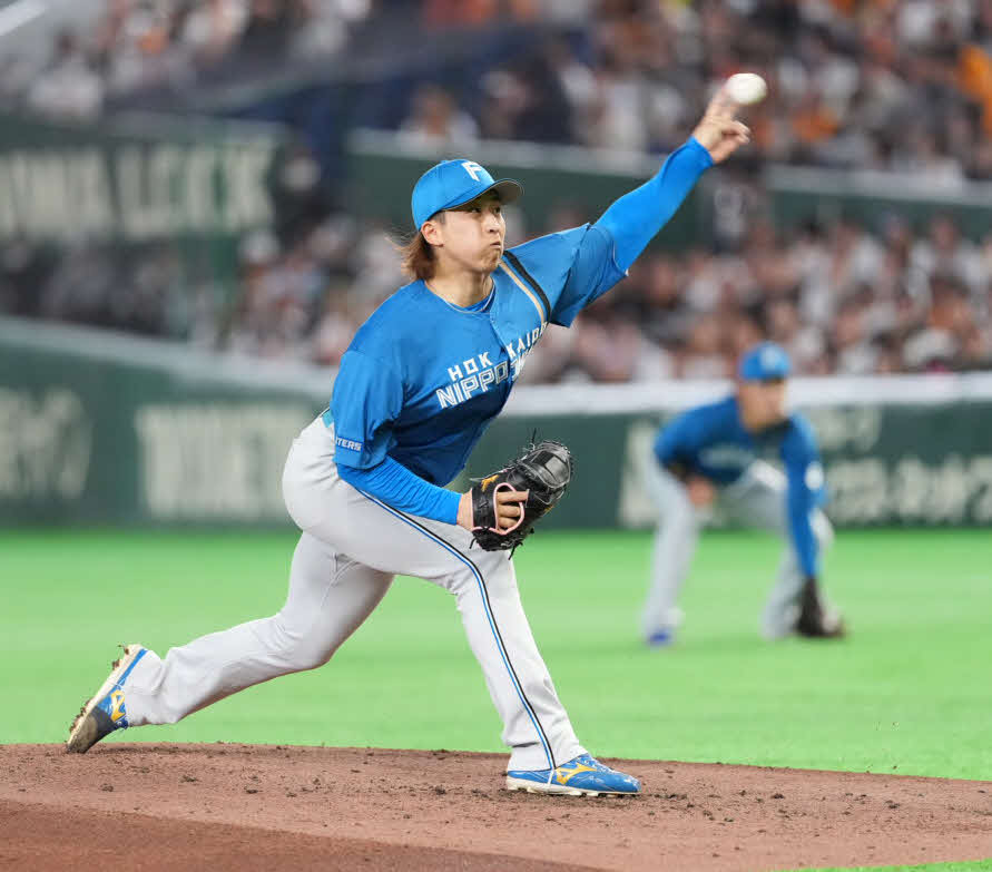 巨人対日本ハム　日本ハム先発の細野（撮影・井上学）