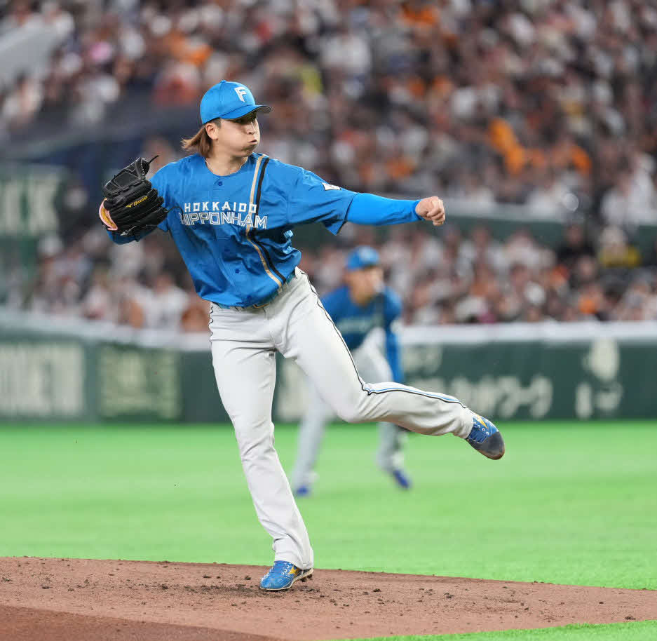 巨人対日本ハム　日本ハム先発の細野（撮影・井上学）
