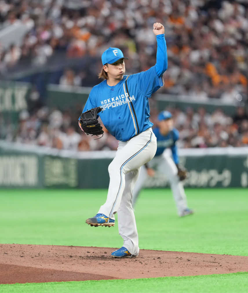 巨人対日本ハム　日本ハム先発の細野（撮影・井上学）