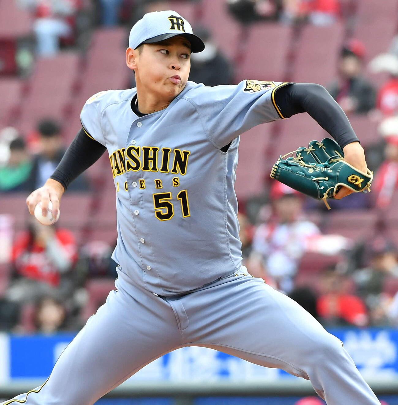 広島対阪神　6回裏から登板した、阪神4番手の早川（撮影・岩下翔太）