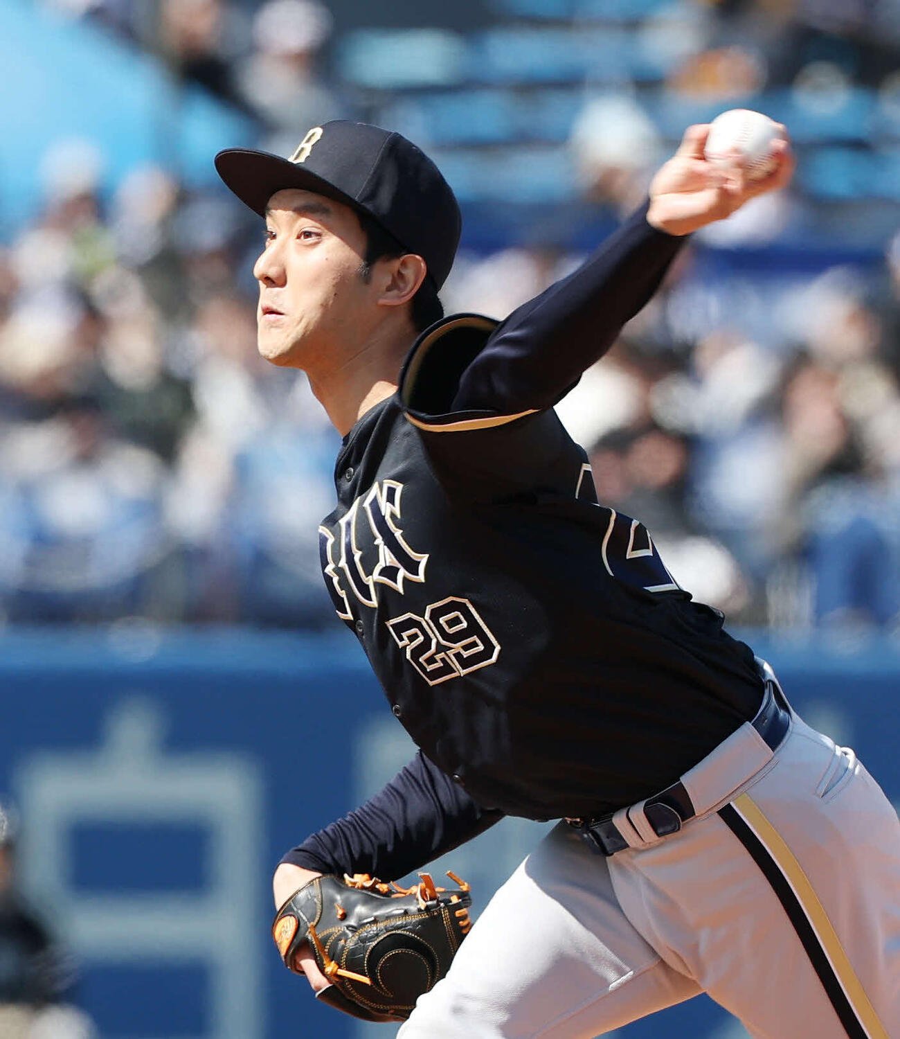 ヤクルト対オリックス　オリックス先発の田嶋（撮影・宮地輝）