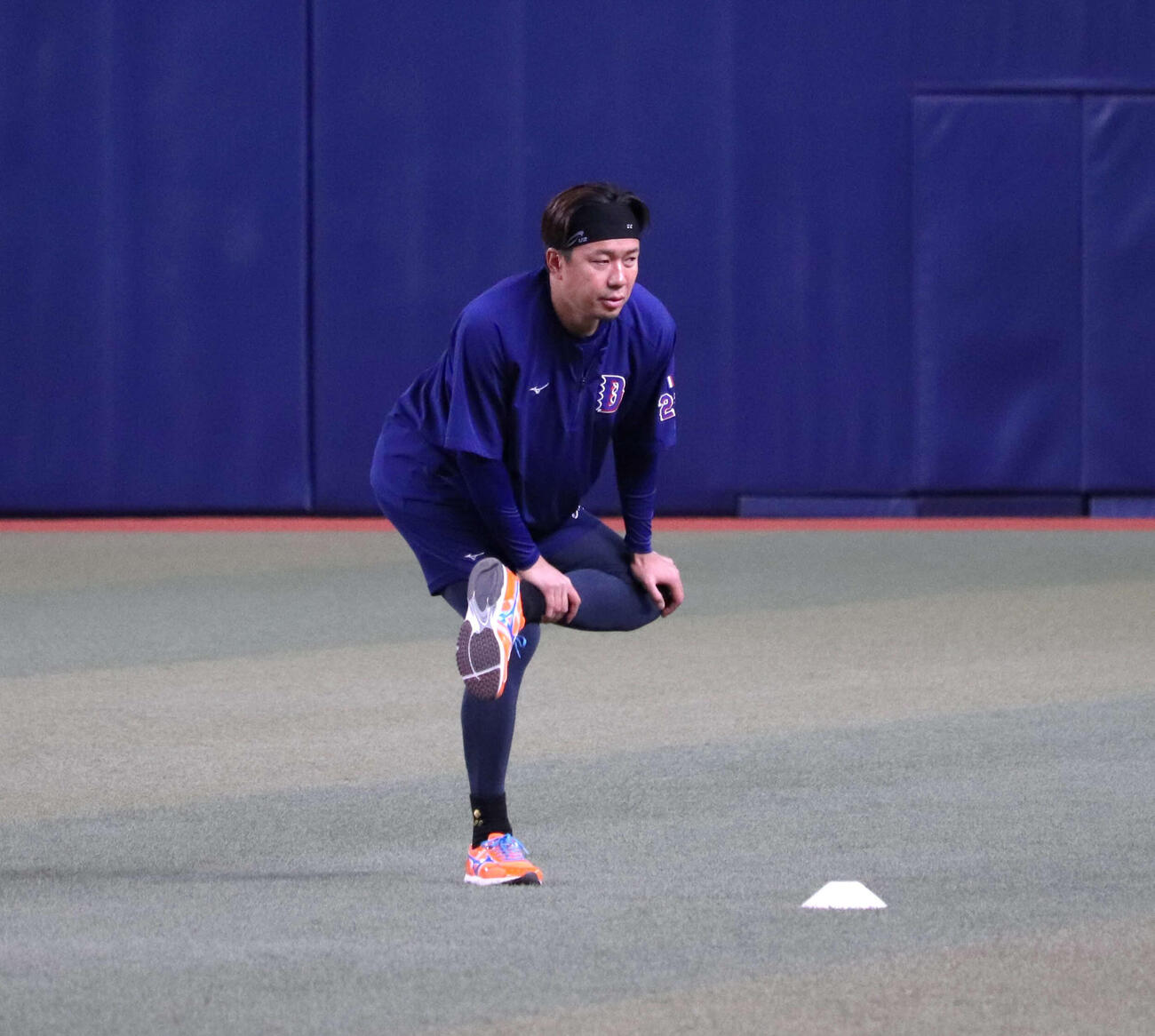 バンテリンドームでの先発投手練習に参加した中日大野