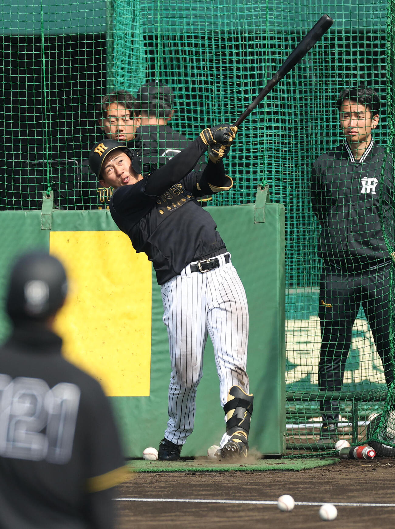 ファーム・リーグ西地区阪神対オリックス　打撃練習する阪神立石（撮影・白石智彦）
