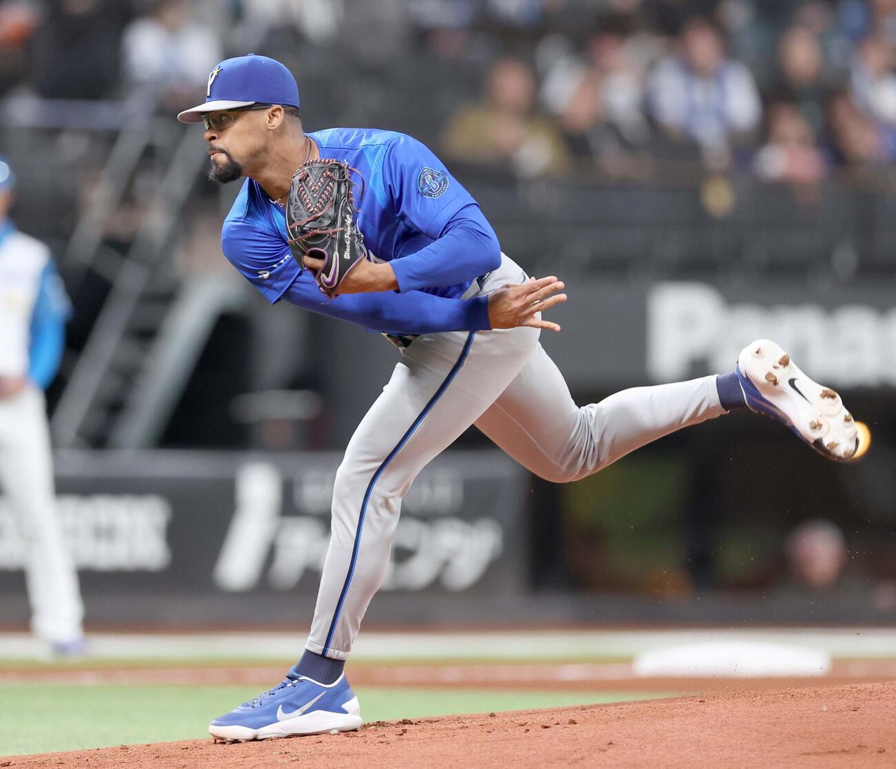 日本ハム対DeNA DeNA先発のデュプランティエ（撮影・黒川智章）
