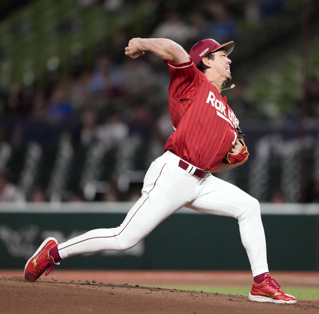 西武対楽天　楽天先発の前田（撮影・小島史椰）