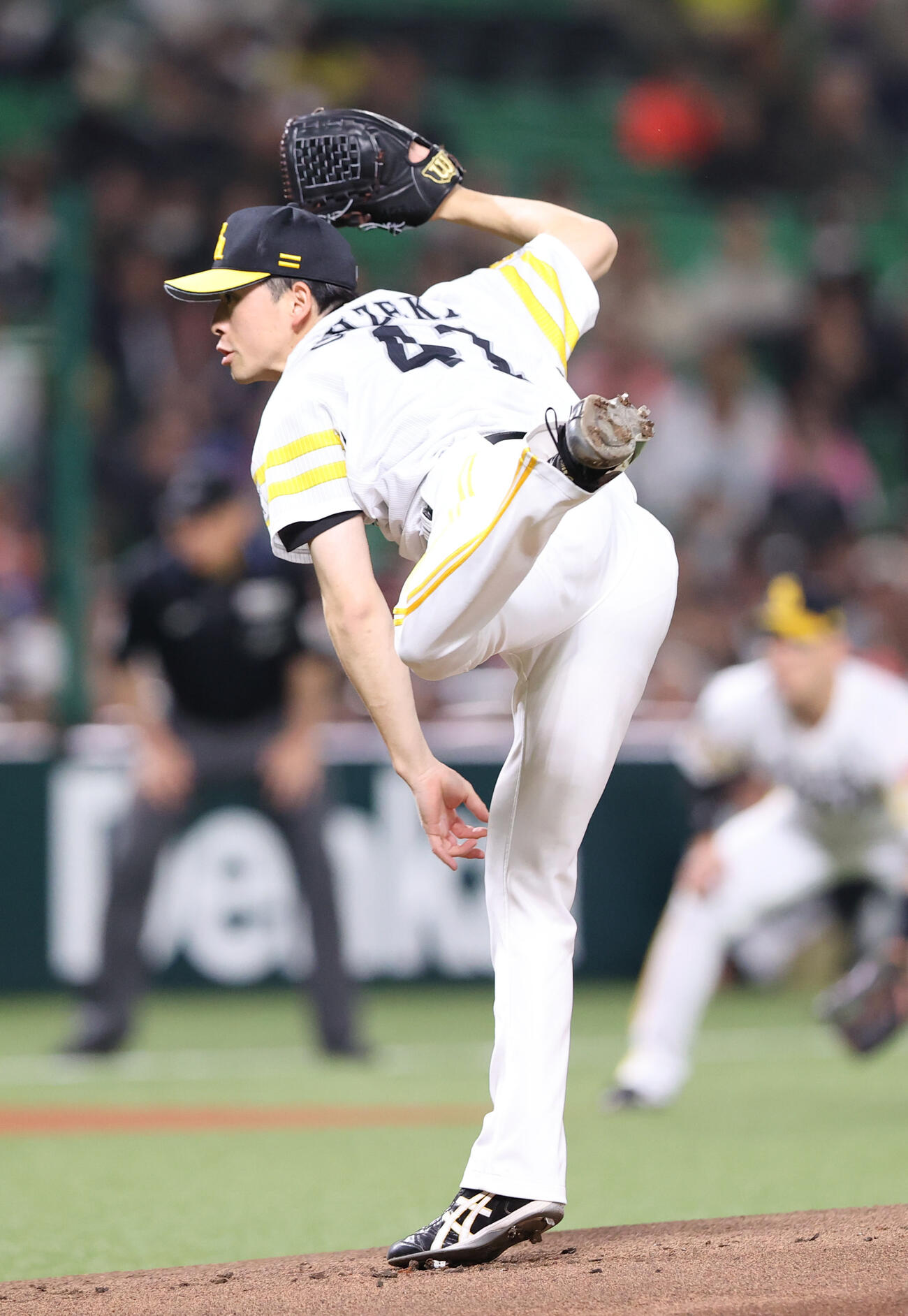 ソフトバンク対中日　先発のソフトバンク大関（撮影・梅根麻紀）