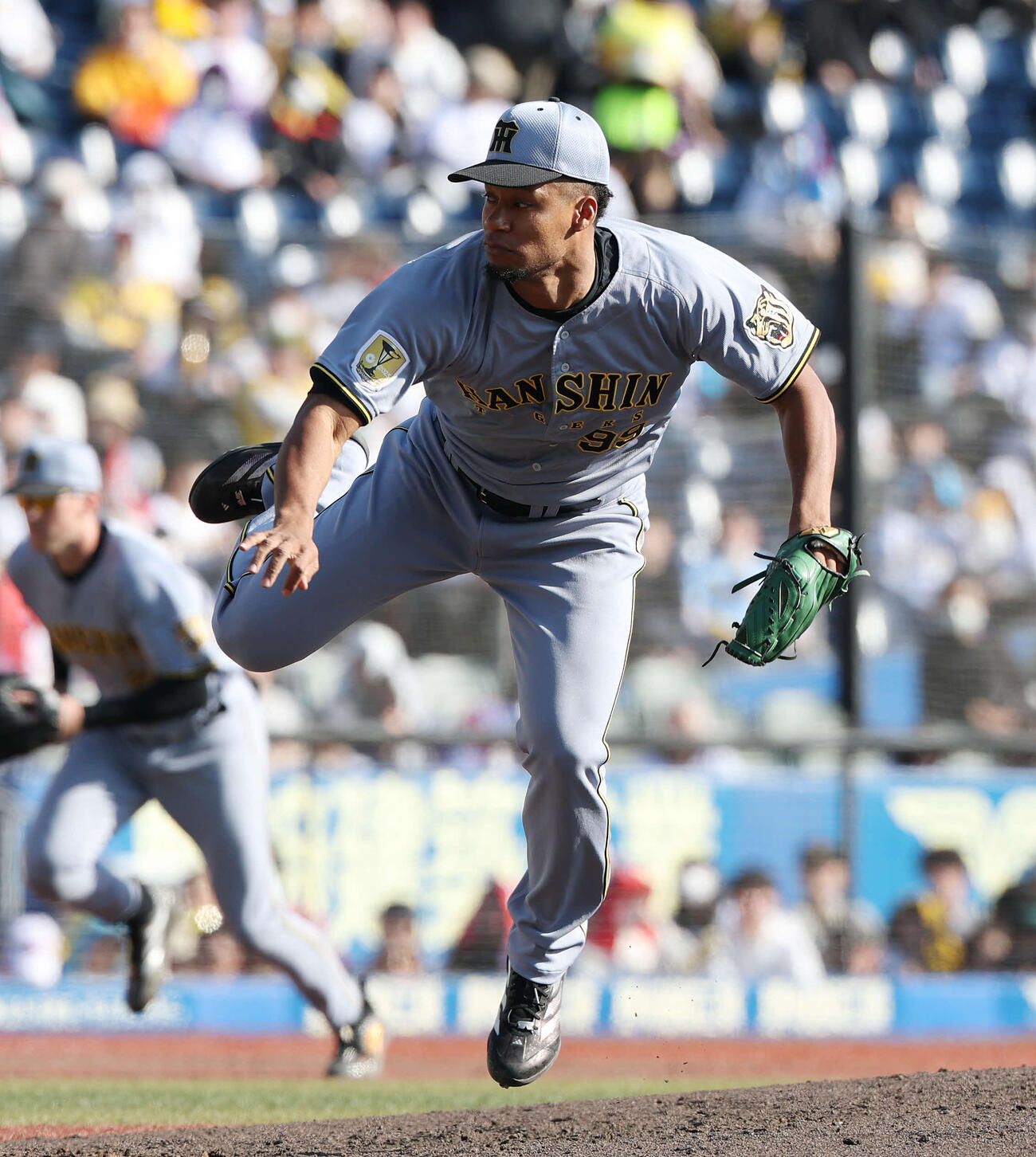 ロッテ対阪神　阪神4番手のモレッタ（撮影・宮地輝）