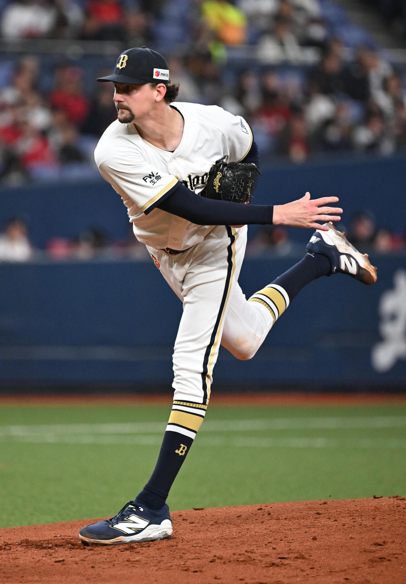 オリックス対広島　先発するオリックス・ジェリー（撮影・和賀正仁）
