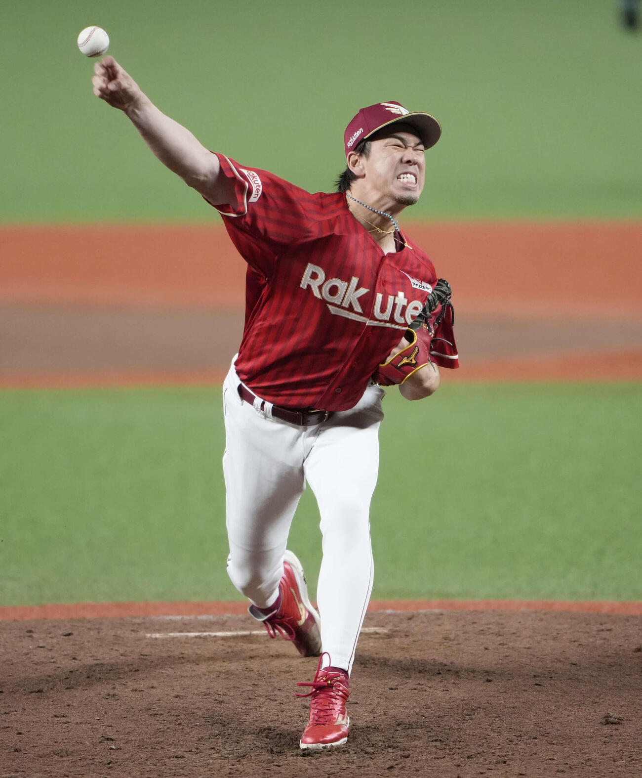 西武対楽天　楽天先発の前田（撮影・小島史椰）