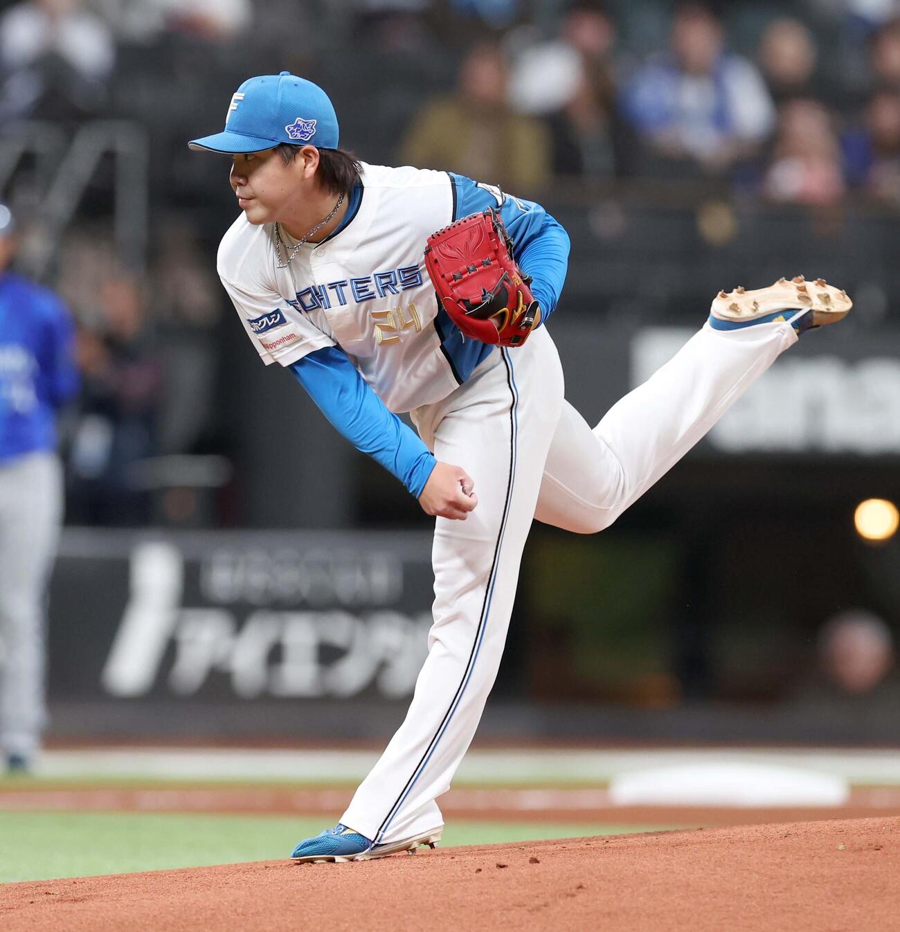 日本ハム対DeNA　日本ハム先発の金村（撮影・黒川智章）