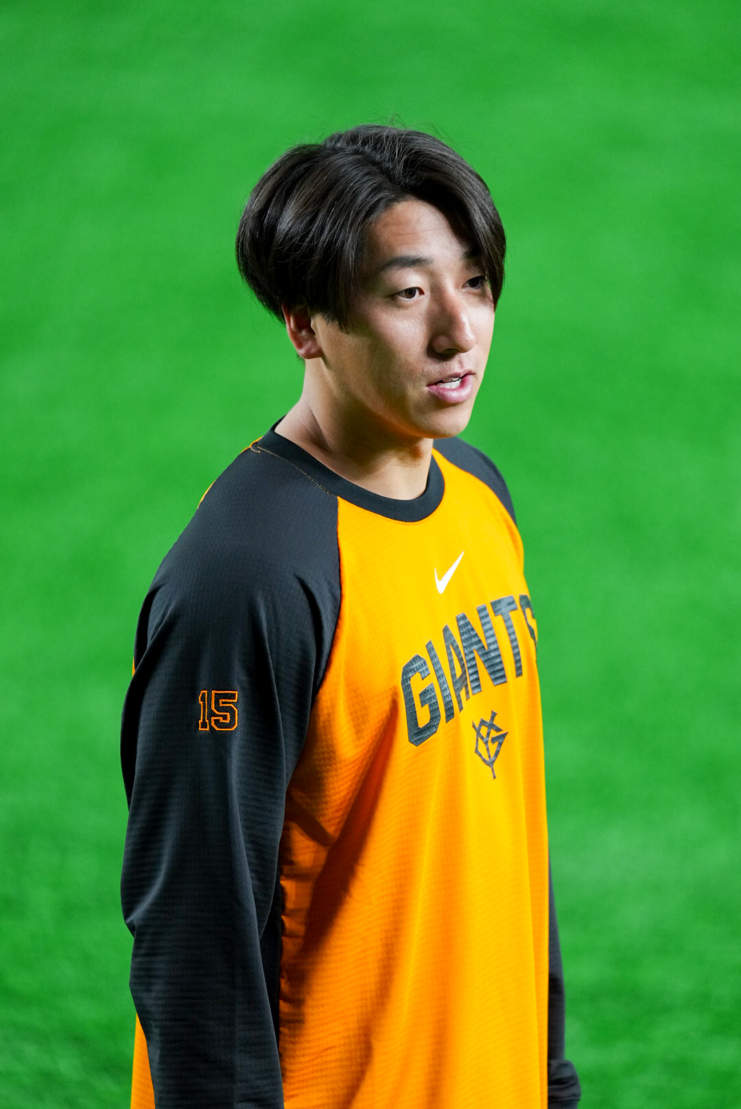 チームに合流した巨人大勢（撮影・増田悦実）