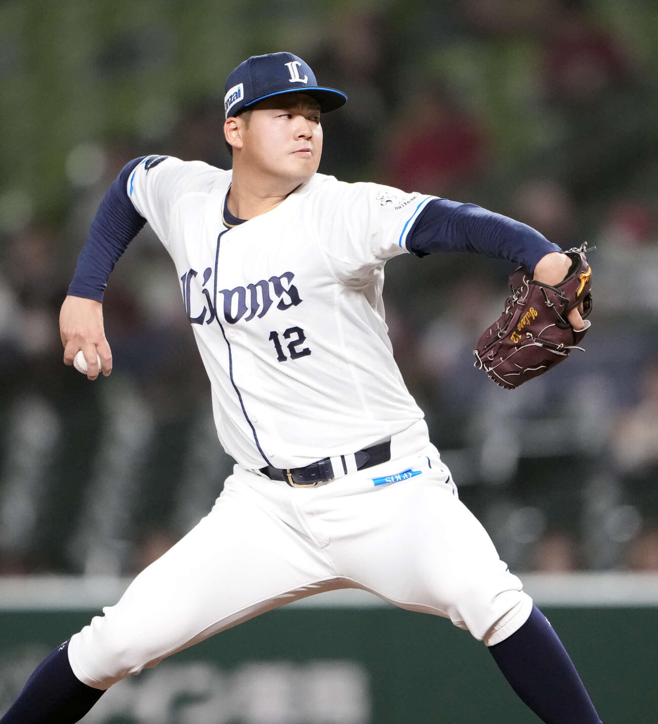 西武対楽天　西武先発の渡辺（撮影・小島史椰）