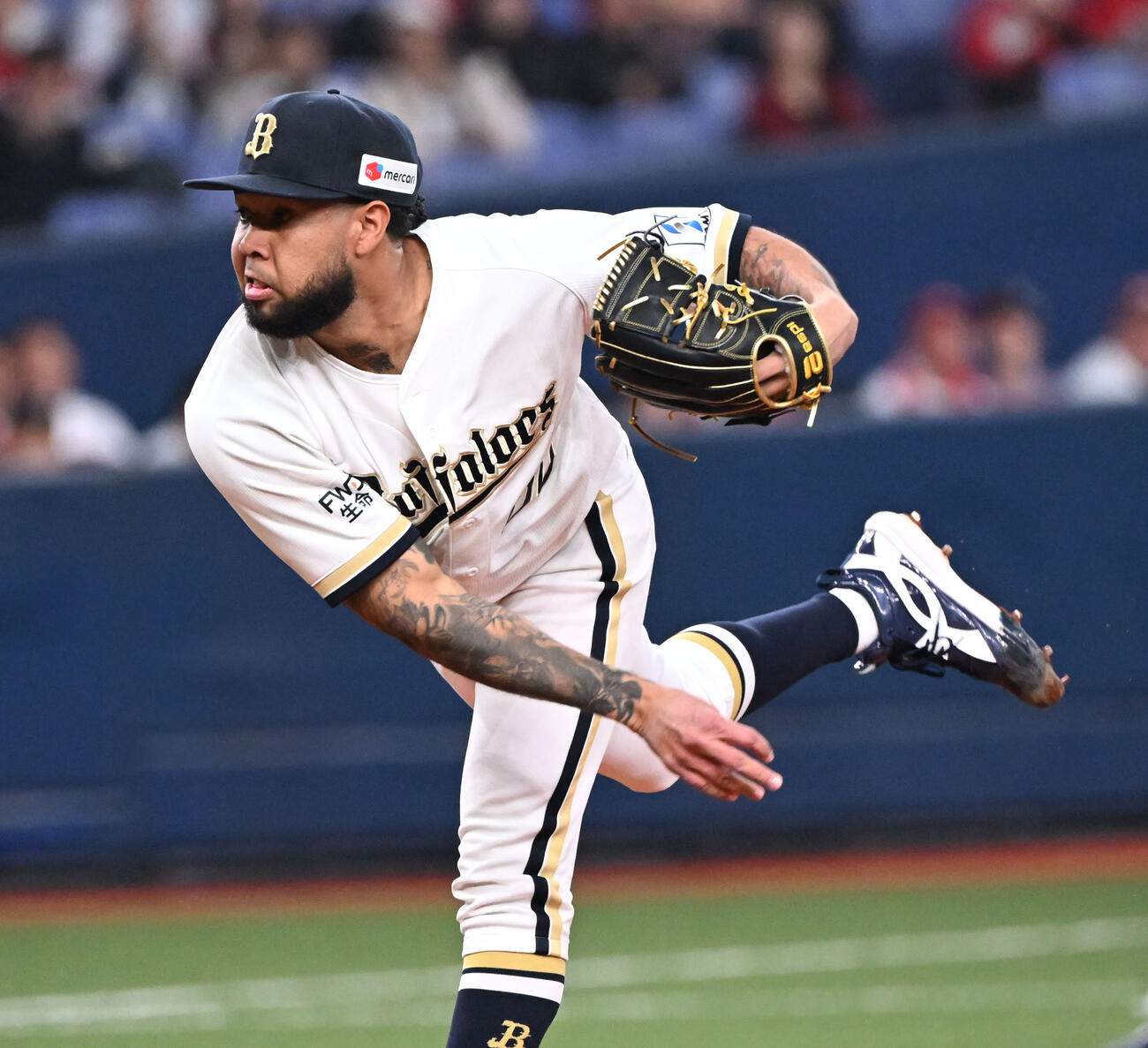 オリックス対広島　オリックス先発のエスピノーザ（撮影・和賀正仁）