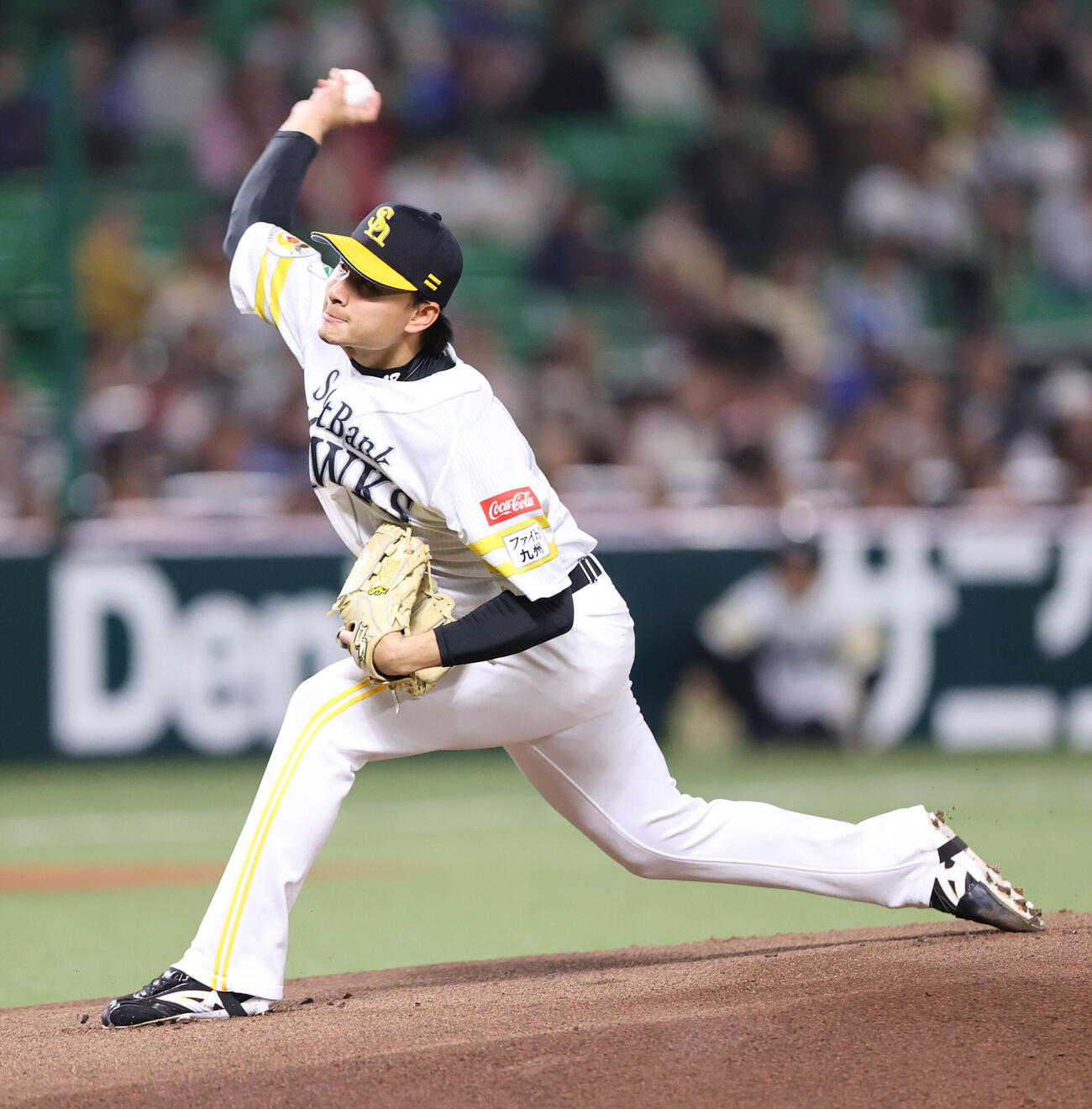 ソフトバンク対中日　先発のソフトバンク徐（撮影・梅根麻紀）