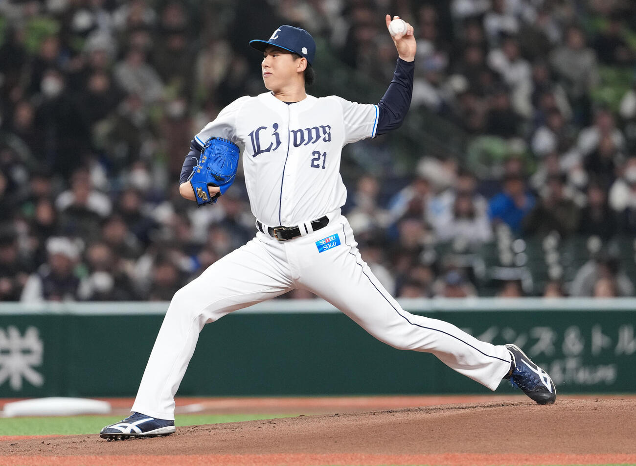 西武対DeNA　先発し力投する西武武内（撮影・鈴木みどり）