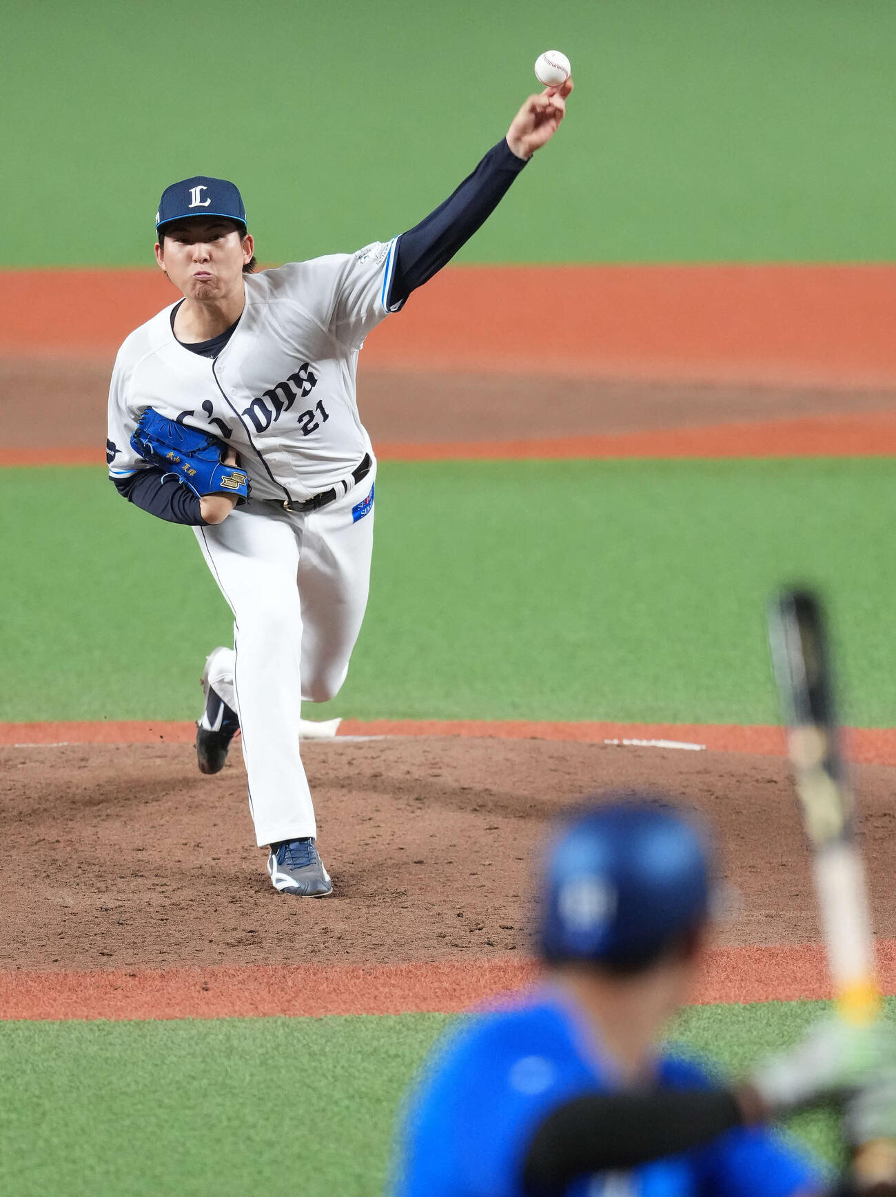 西武対DeNA　先発し力投する西武武内（撮影・鈴木みどり）