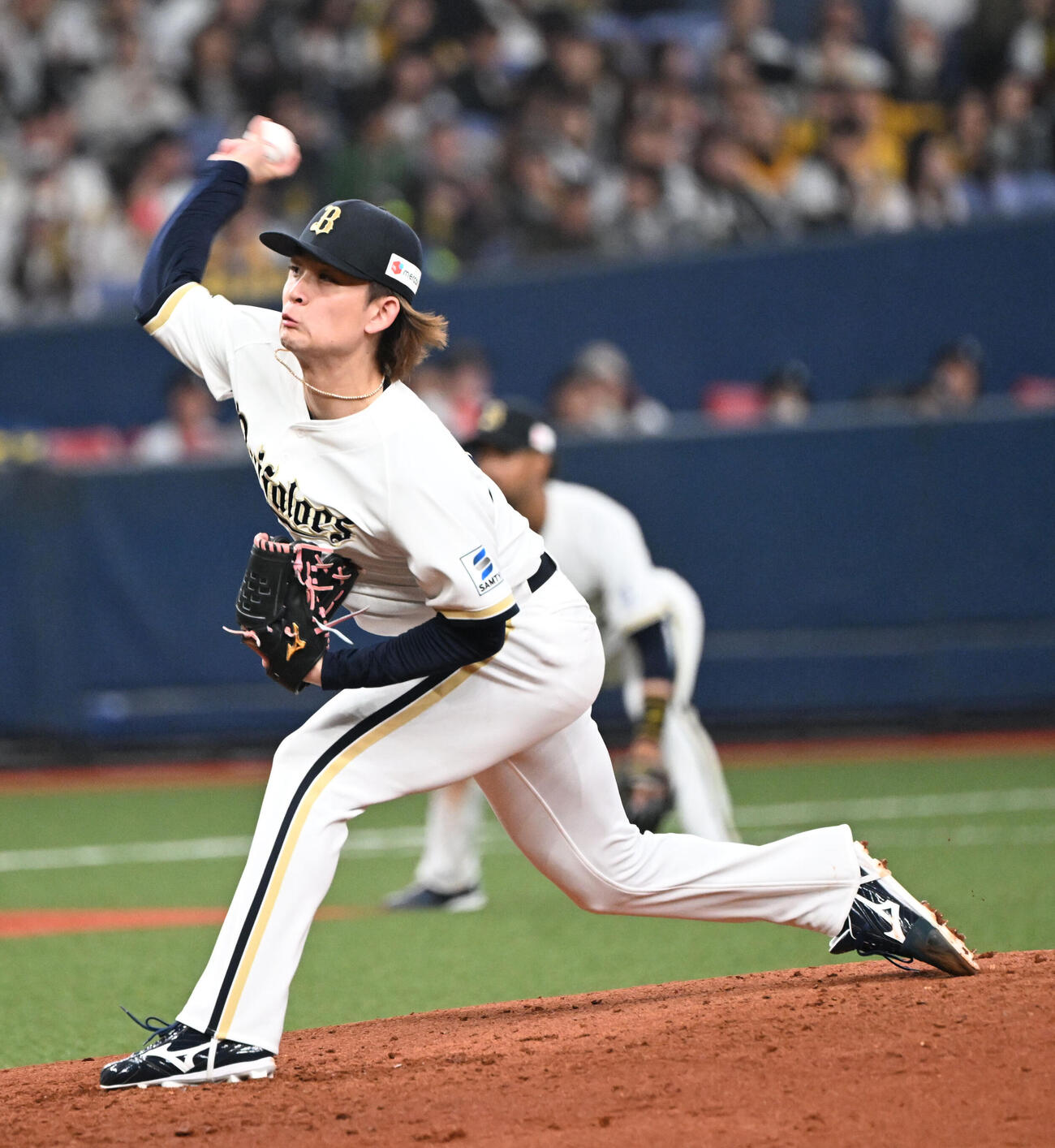 オリックス対阪神　3回から登板するオリックス寺西（撮影・和賀正仁）