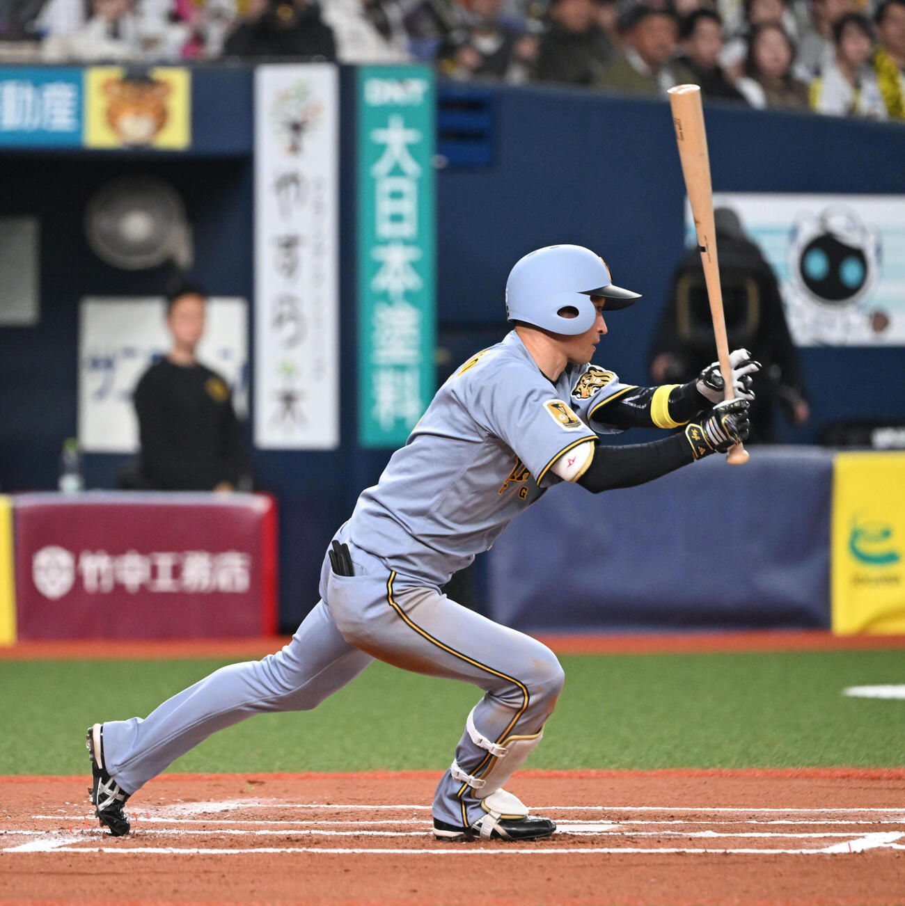オリックス対阪神　6回表阪神1死三塁、中前適時打を放つ近本（撮影・和賀正仁）