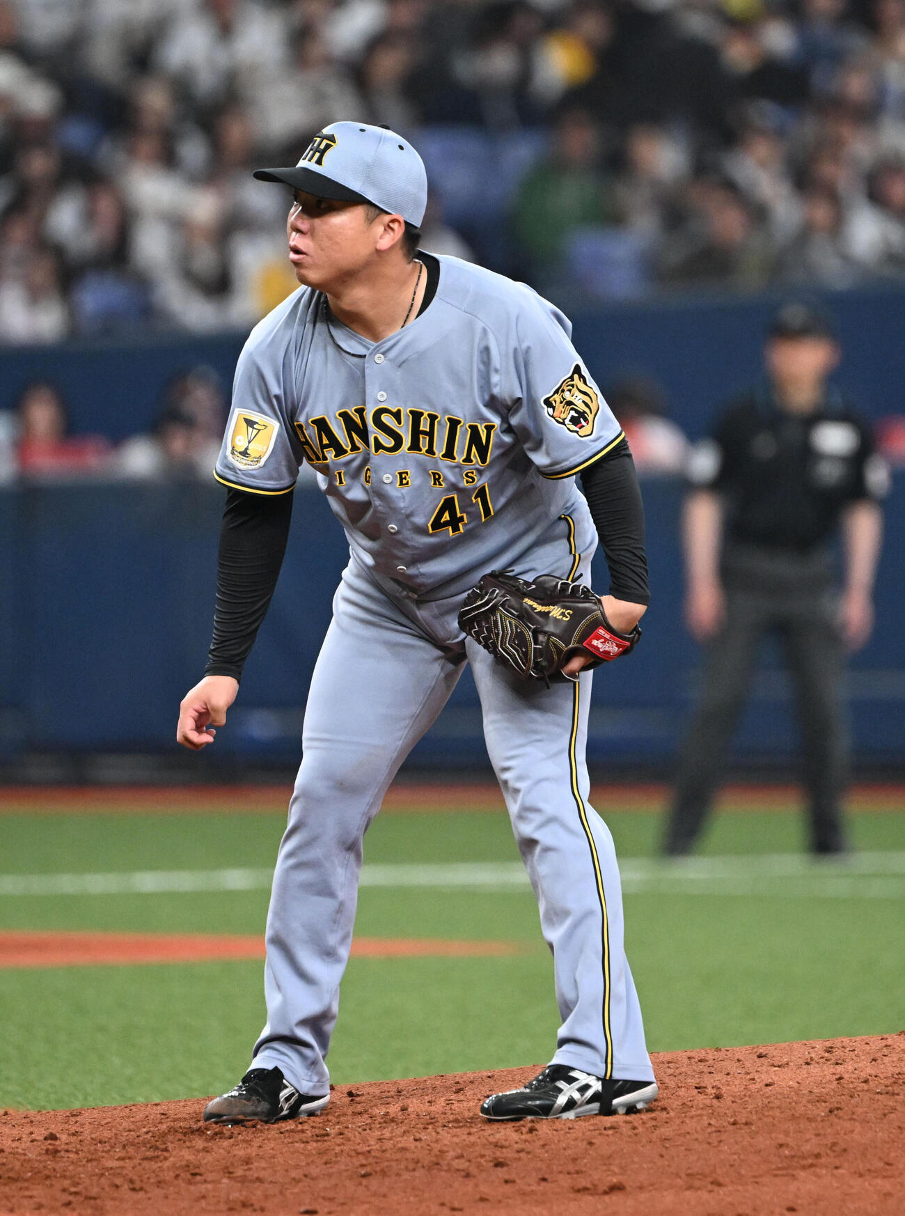 オリックス対阪神　5回裏オリックス無死、紅林に対し60￥キロ￥のボールを投げ込んだ村上（撮影・和賀正仁）