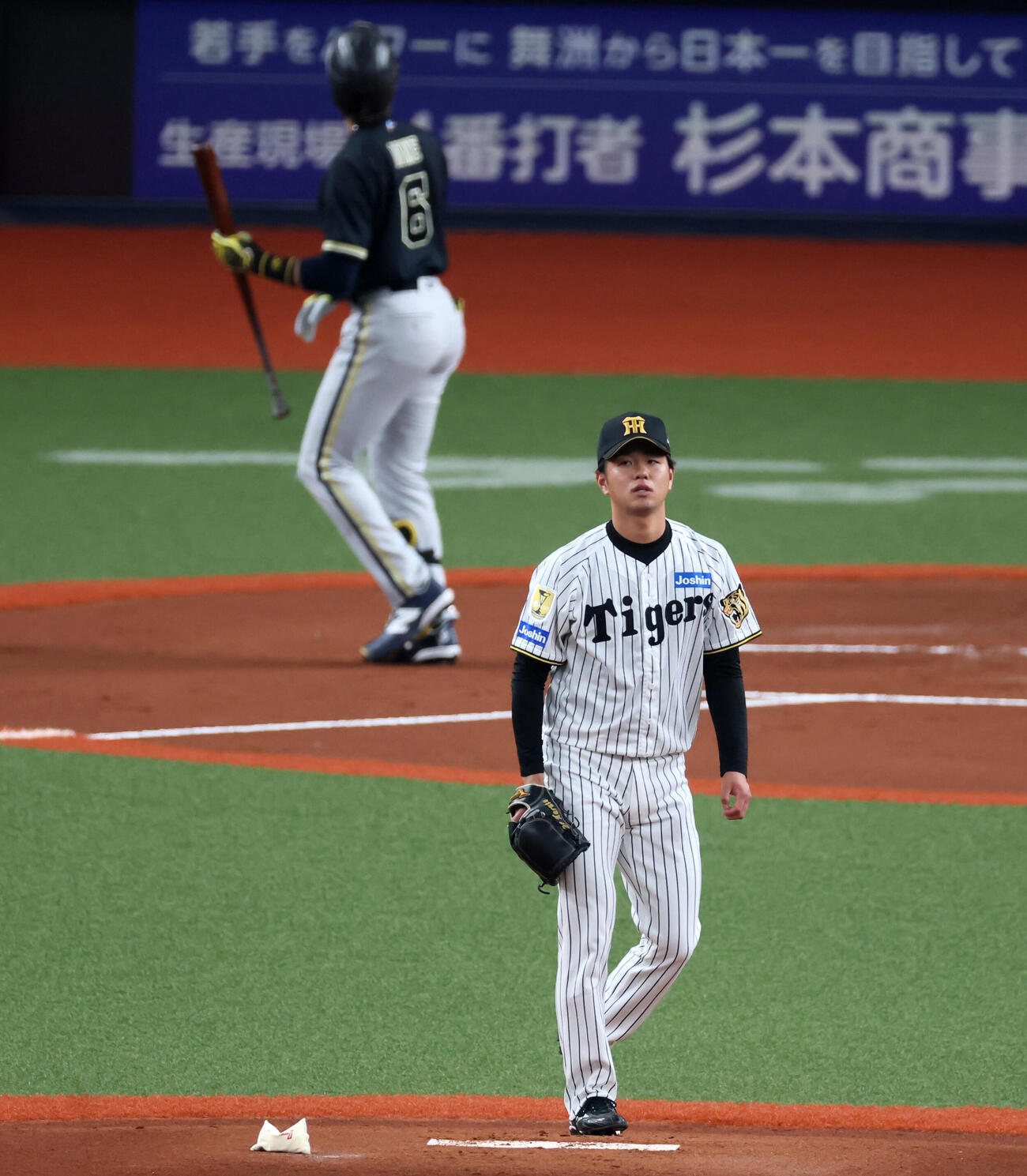 阪神対オリックス　1回表オリックス1死、高橋は宗を三振に仕留める（撮影・加藤哉）