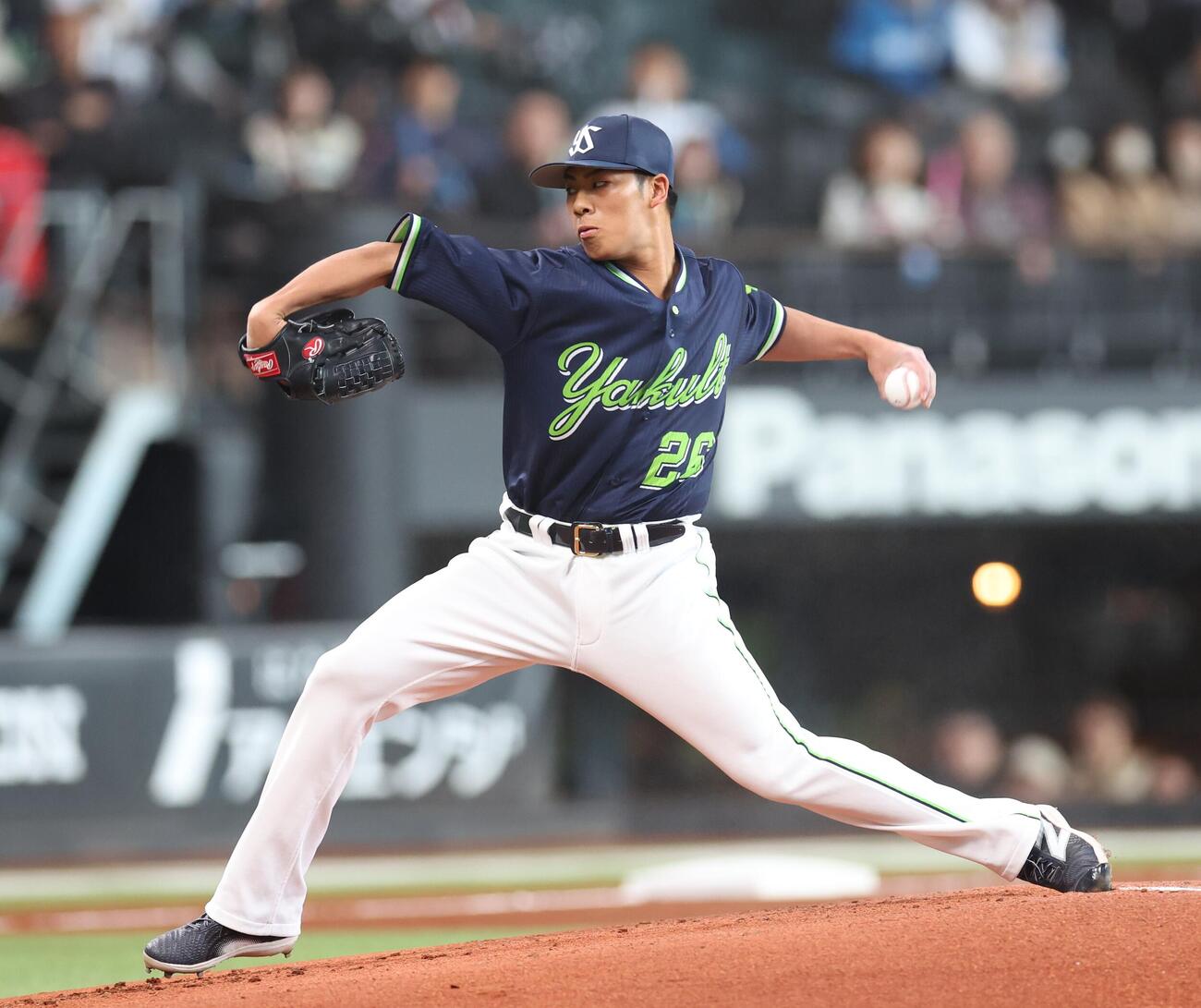 日本ハム対ヤクルト　ヤクルト先発の山野（撮影・黒川智章）