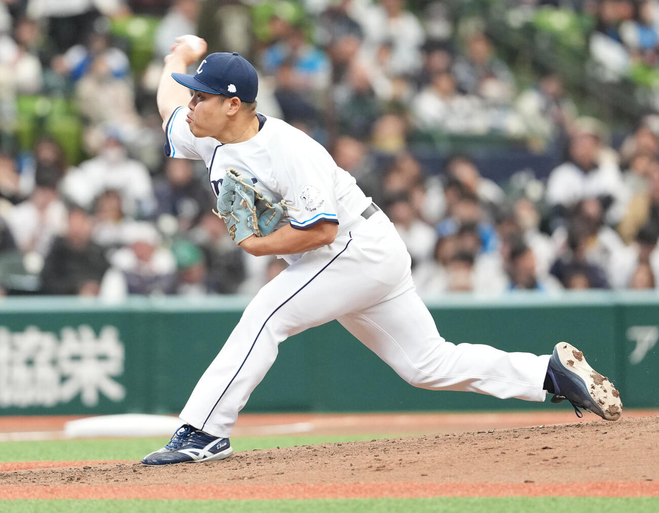 西武対DeNA　先発し力投する西武平良（撮影・鈴木みどり）