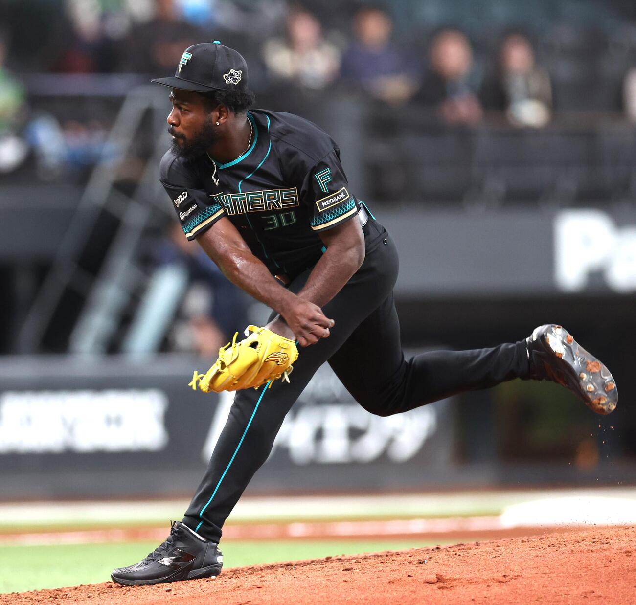 日本ハム対ヤクルト　6回に登板のラオ（撮影・黒川智章）