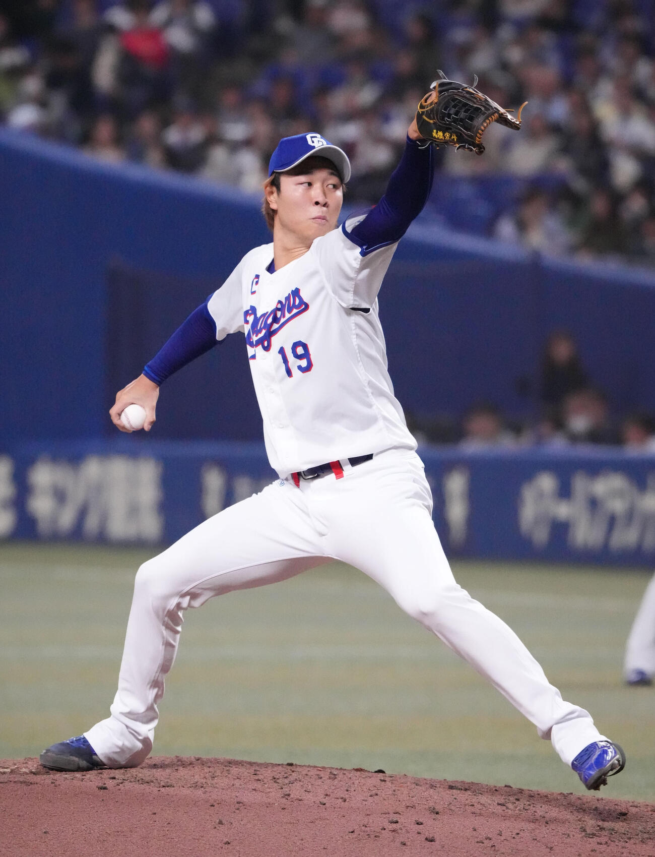 中日対ロッテ　6回表、中日2番手で登板する高橋宏（撮影・森本幸一）
