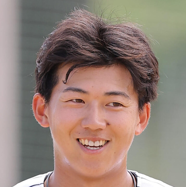 笑顔の阪神立石正広（2026年2月撮影）