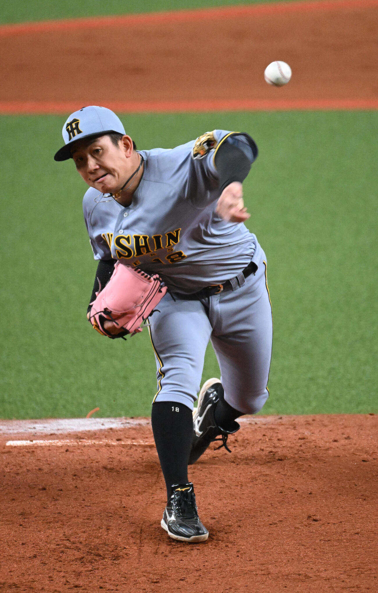 オリックス対阪神　先発する阪神伊原（撮影・和賀正仁）