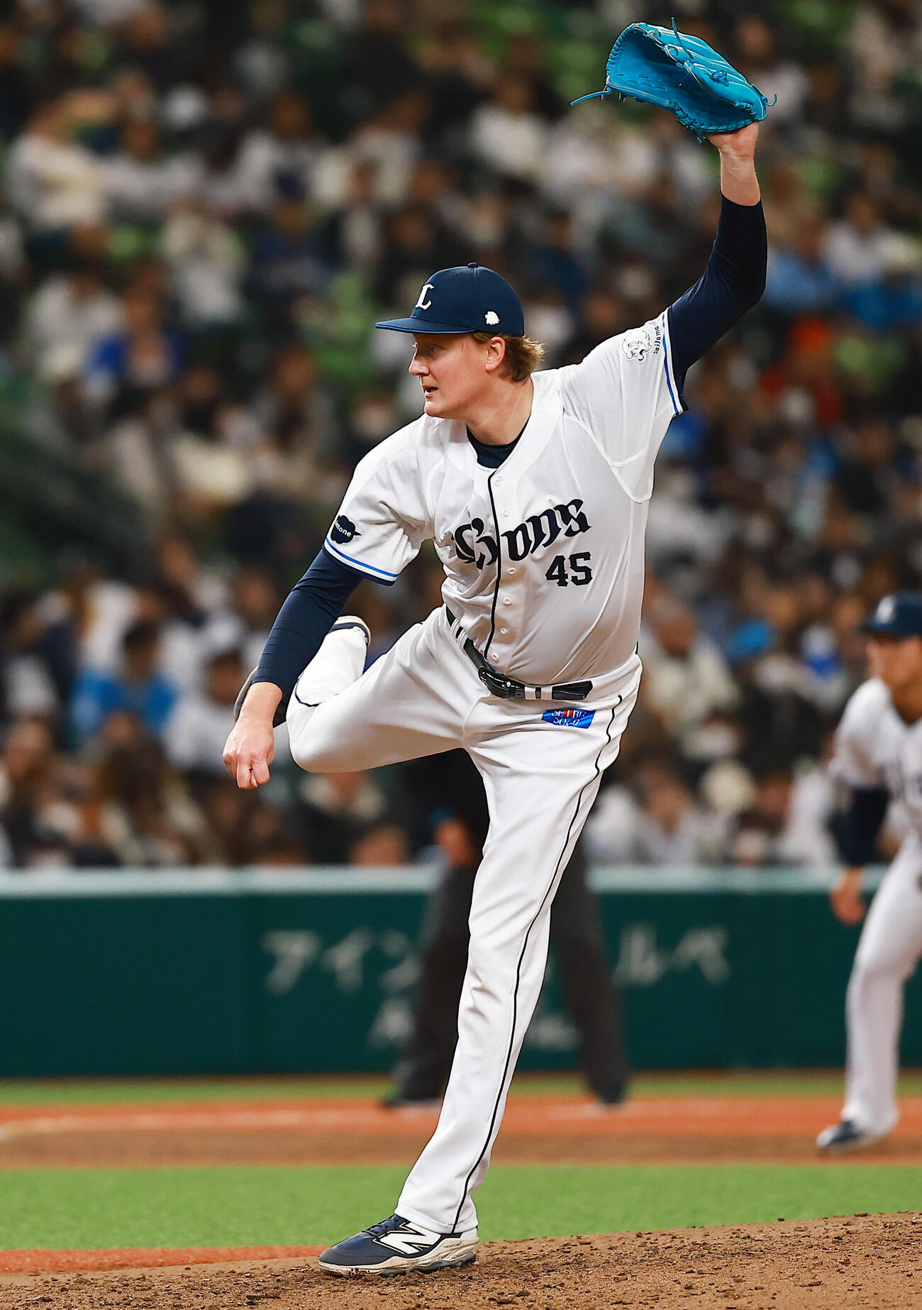 西武対DeNA　力投する西武ウインゲンター（撮影・野上伸悟）