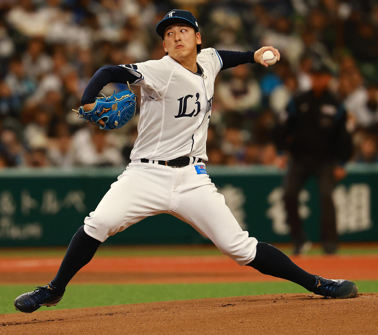 西武対DeNA　西武先発の隅田（撮影・野上伸悟）