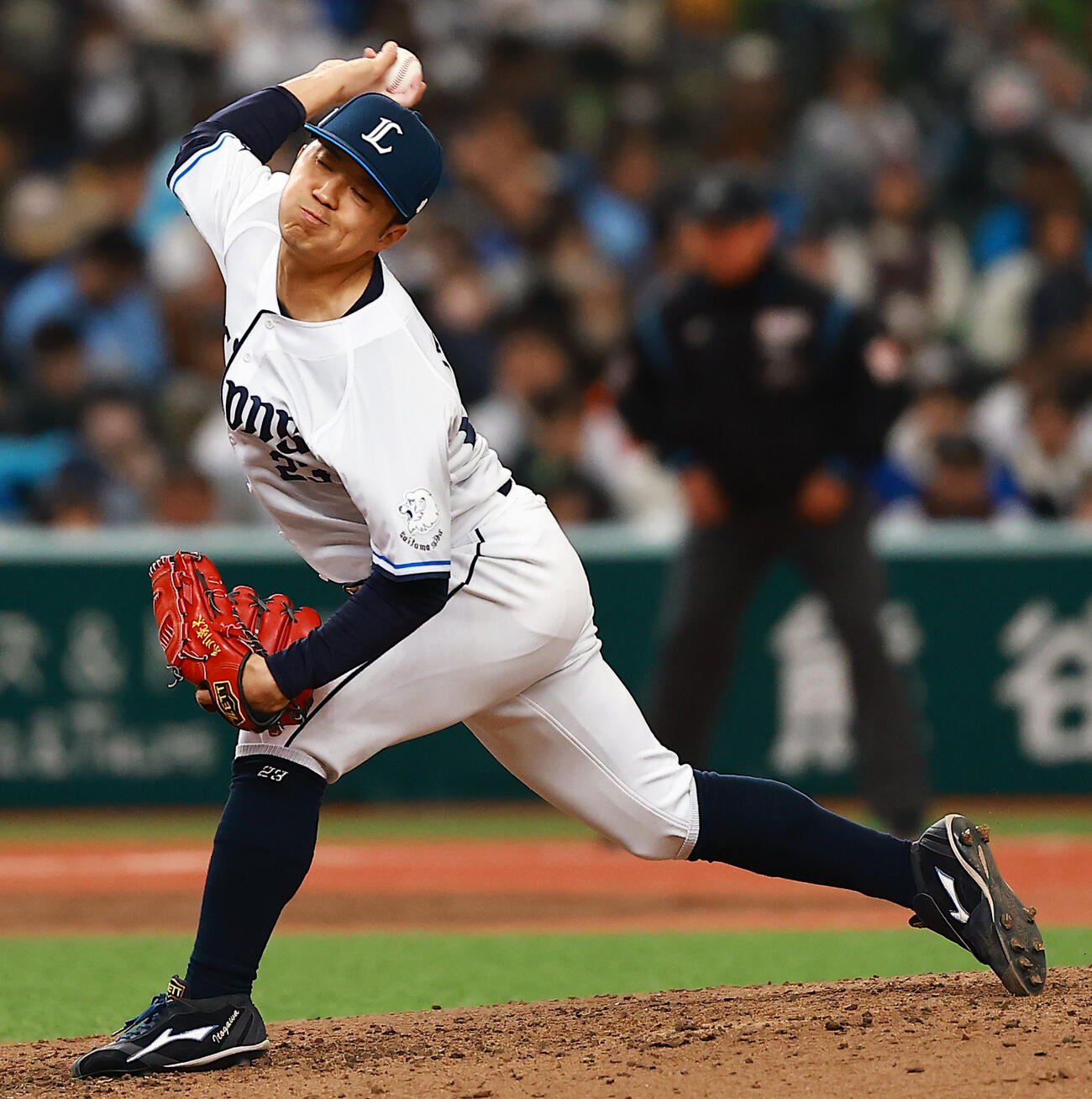 西武対DeNA　力投する西武糸川（撮影・野上伸悟）