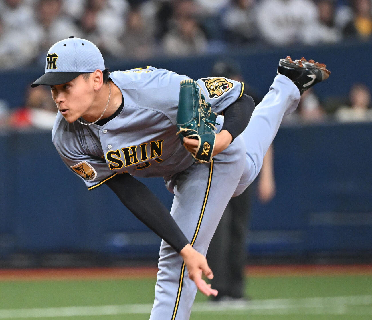 オリックス対阪神　6回に登板する阪神早川（撮影・和賀正仁）