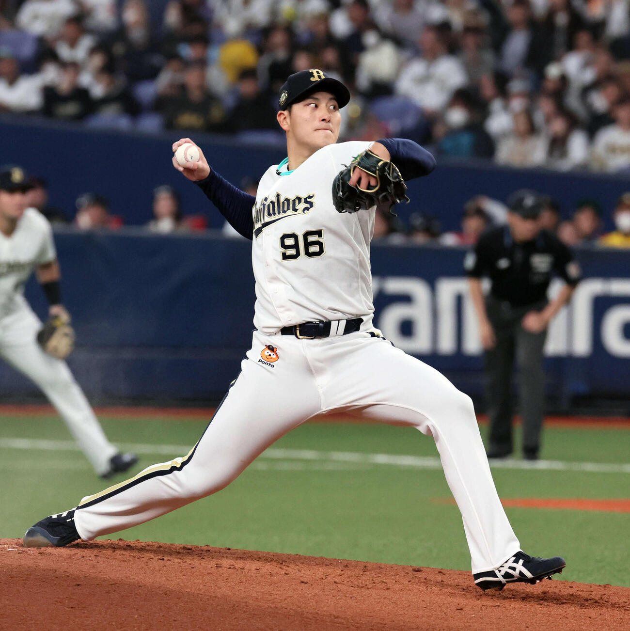 オリックス対阪神　オリックス先発の高島（撮影・宮崎幸一）