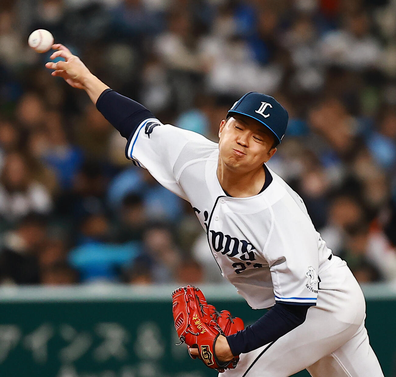 西武対DeNA　力投する西武糸川（撮影・野上伸悟）
