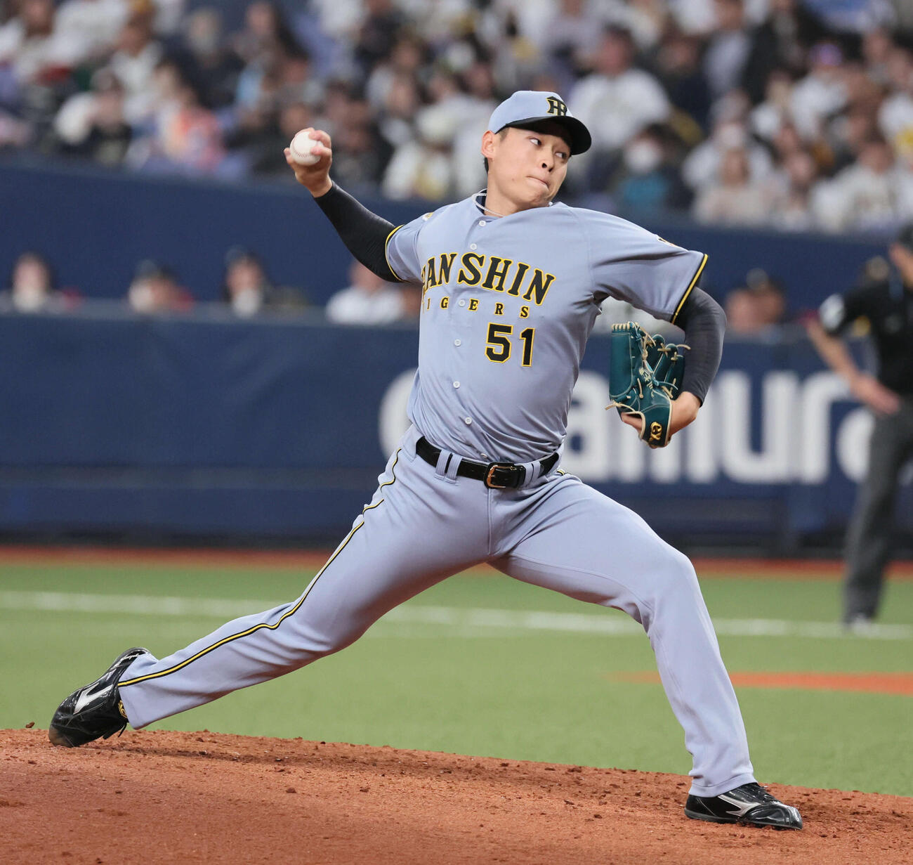 オリックス対阪神　阪神2番手の早川（撮影・宮崎幸一）
