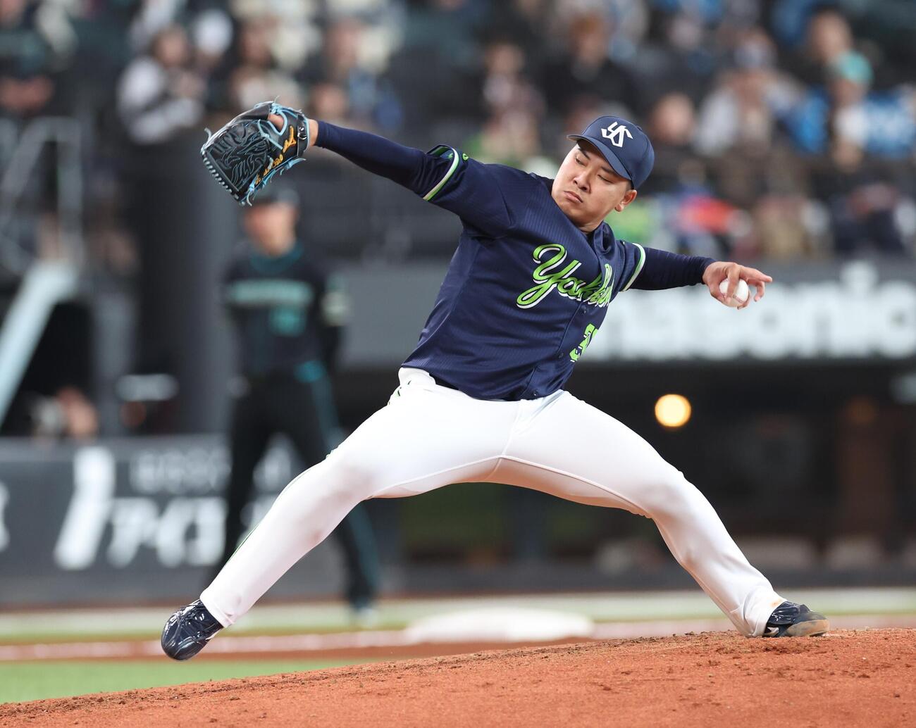日本ハム対ヤクルト　6回に登板の荘司（撮影・黒川智章）
