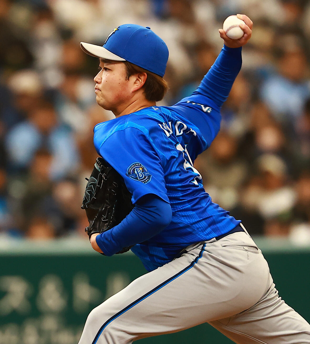 西武対DeNA DeNA先発の石田裕（撮影・野上伸悟）