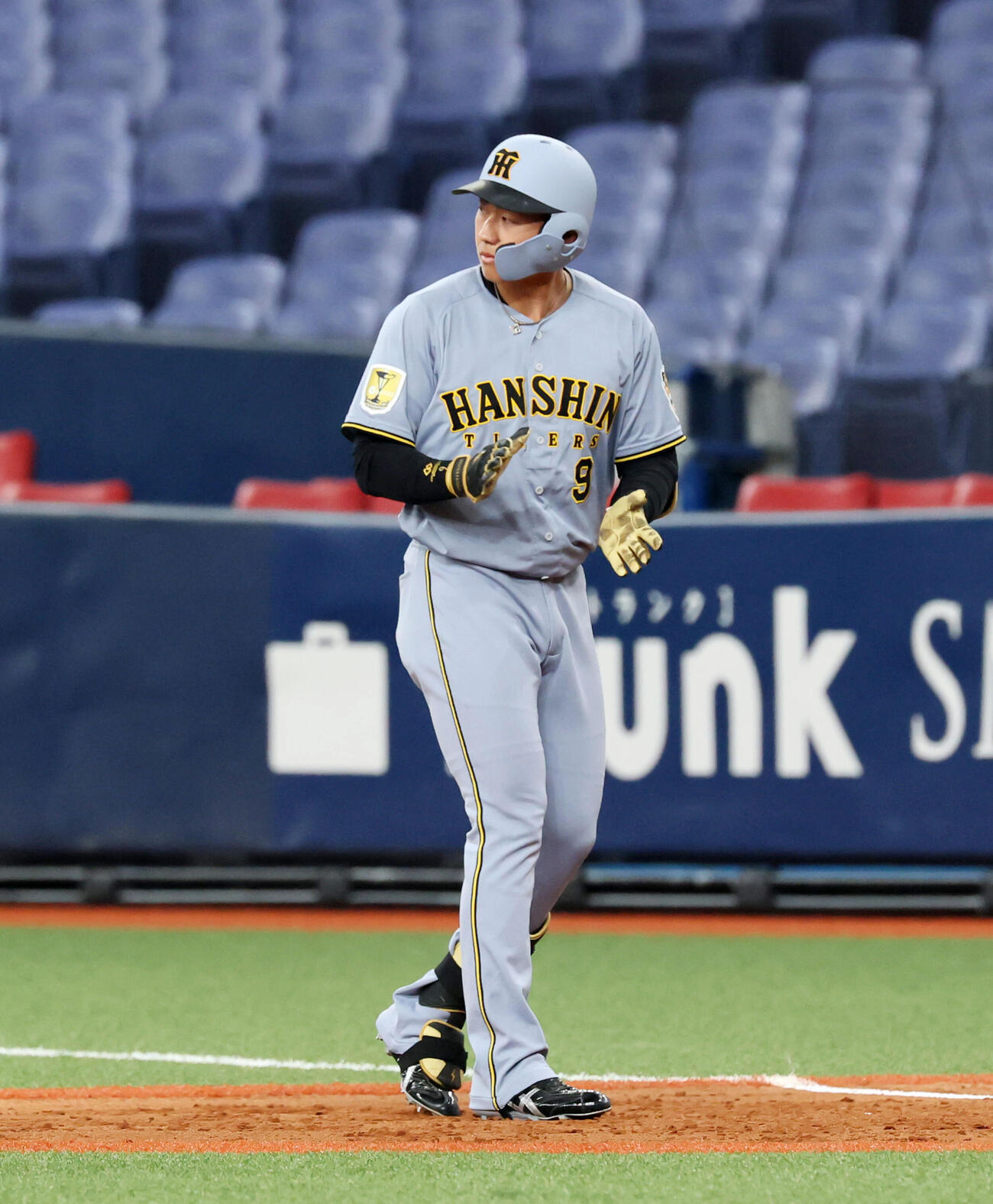 オリックス対阪神　3回表阪神1死二塁、立石は右前適時打を放つ（撮影・加藤哉）