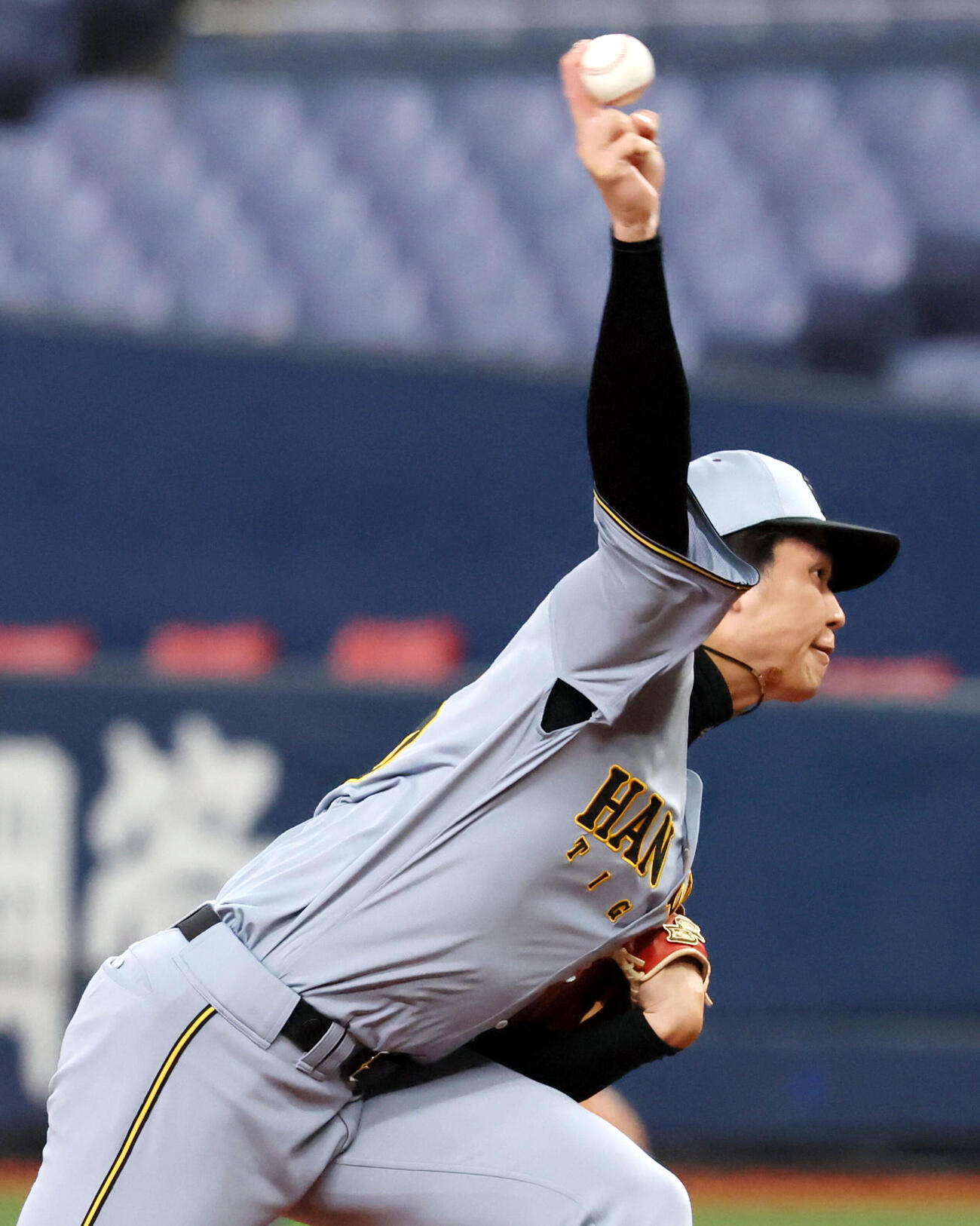 オリックス対阪神　オリックス戦に先発する阪神才木（撮影・加藤哉）