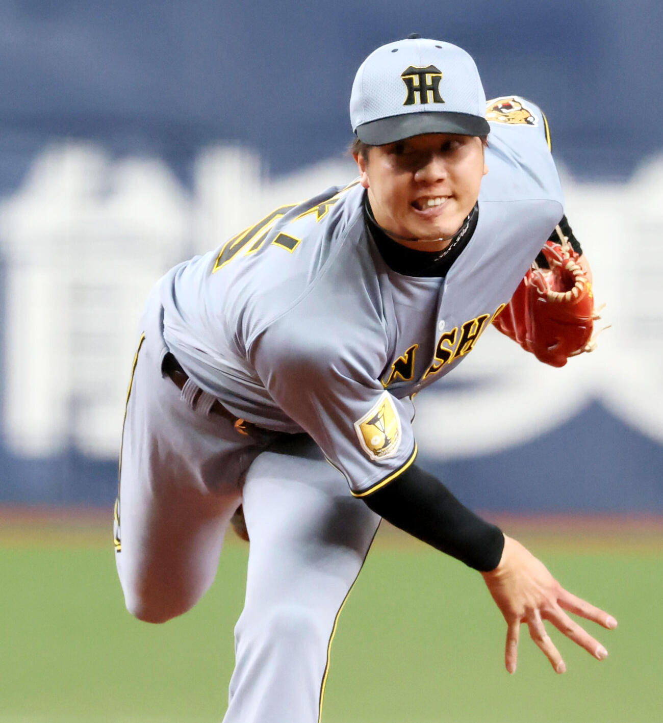 オリックス対阪神　オリックス戦に先発し好投する阪神才木（撮影・加藤哉）