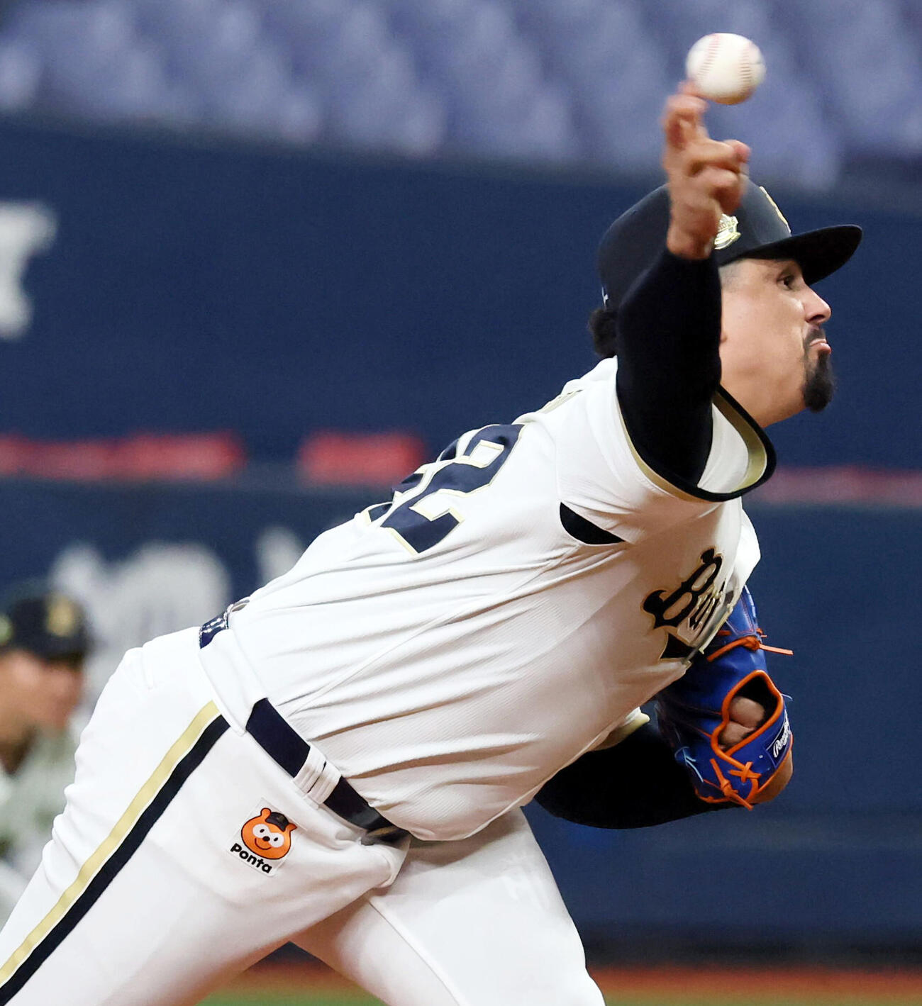 オリックス対阪神　4回表、オリックス3番手で登板するマチャド（撮影・加藤哉）