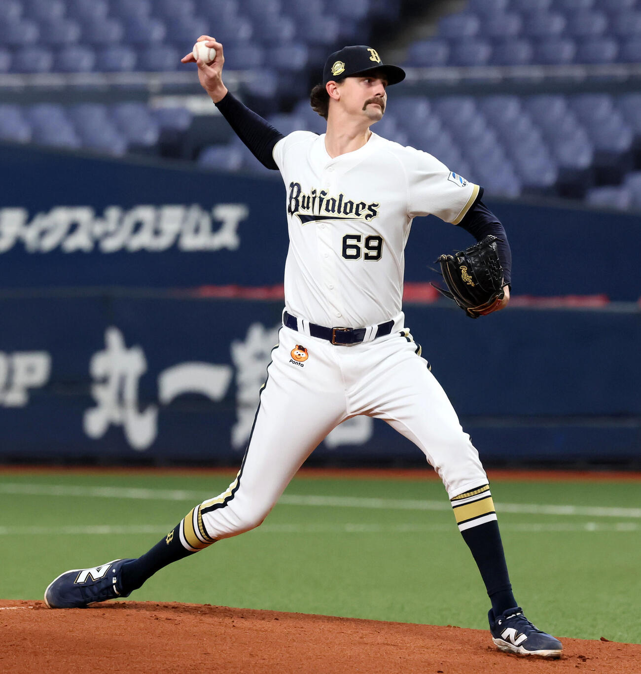 阪神戦に先発するオリックスのジェリー（撮影・加藤哉）