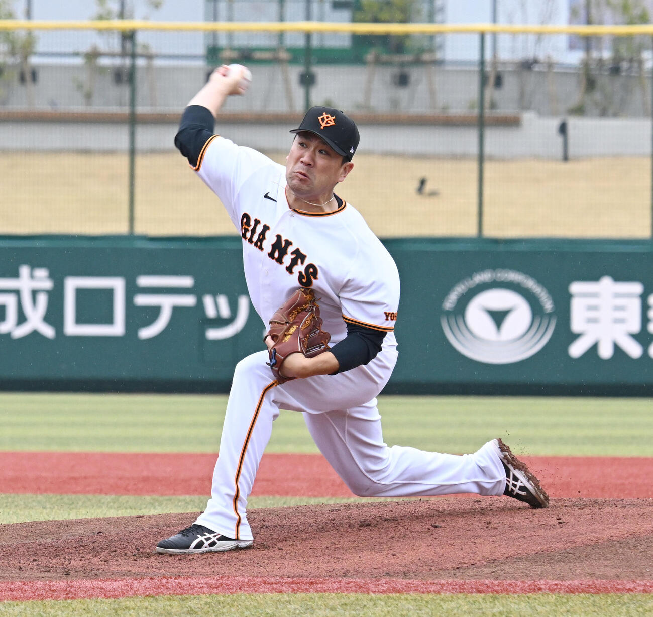 巨人対西武　イースタン・リーグの西武戦に先発登板した巨人田中将（撮影・千葉一成）
