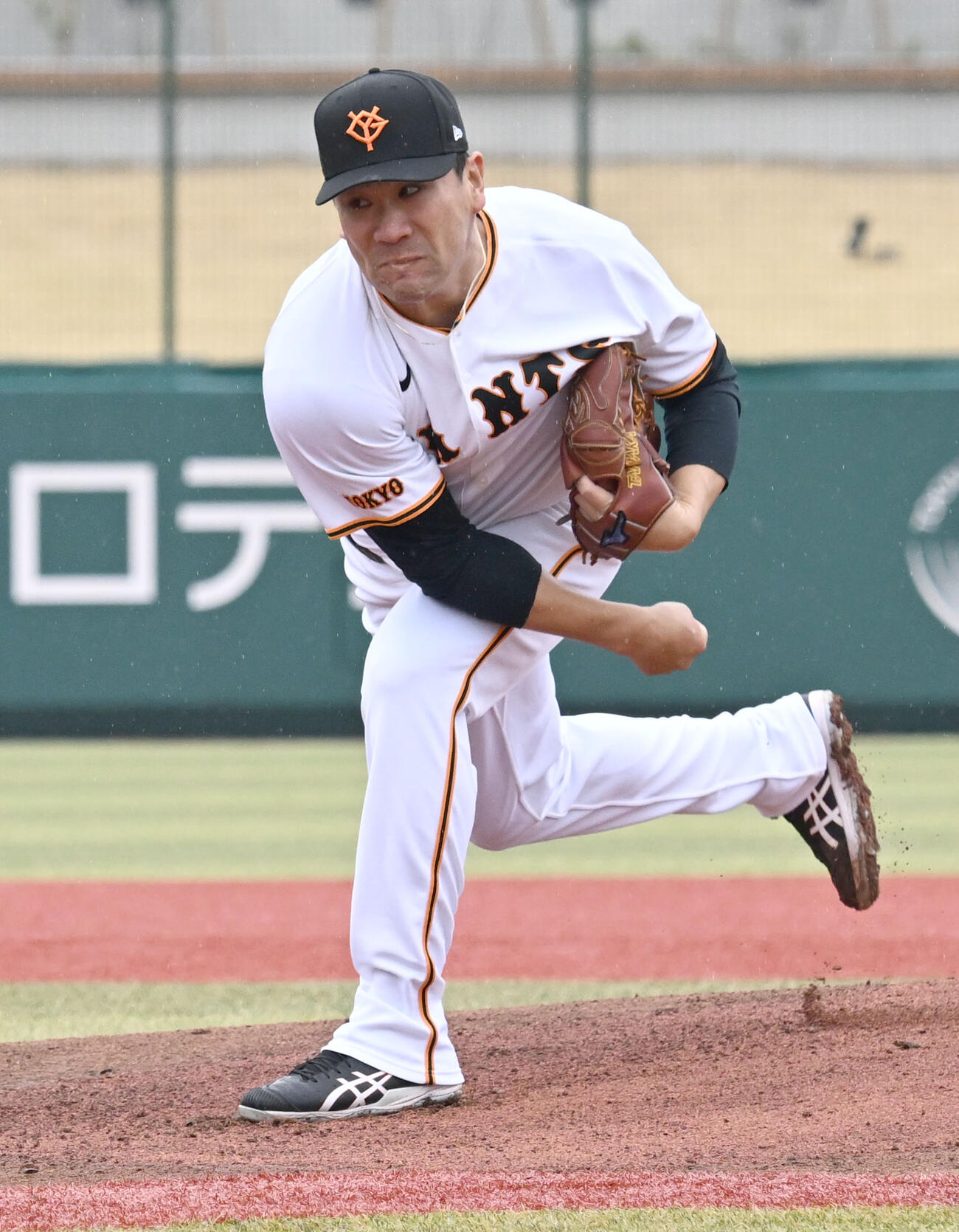 巨人対西武　イースタン・リーグの西武戦に先発登板した巨人田中将（撮影・千葉一成）