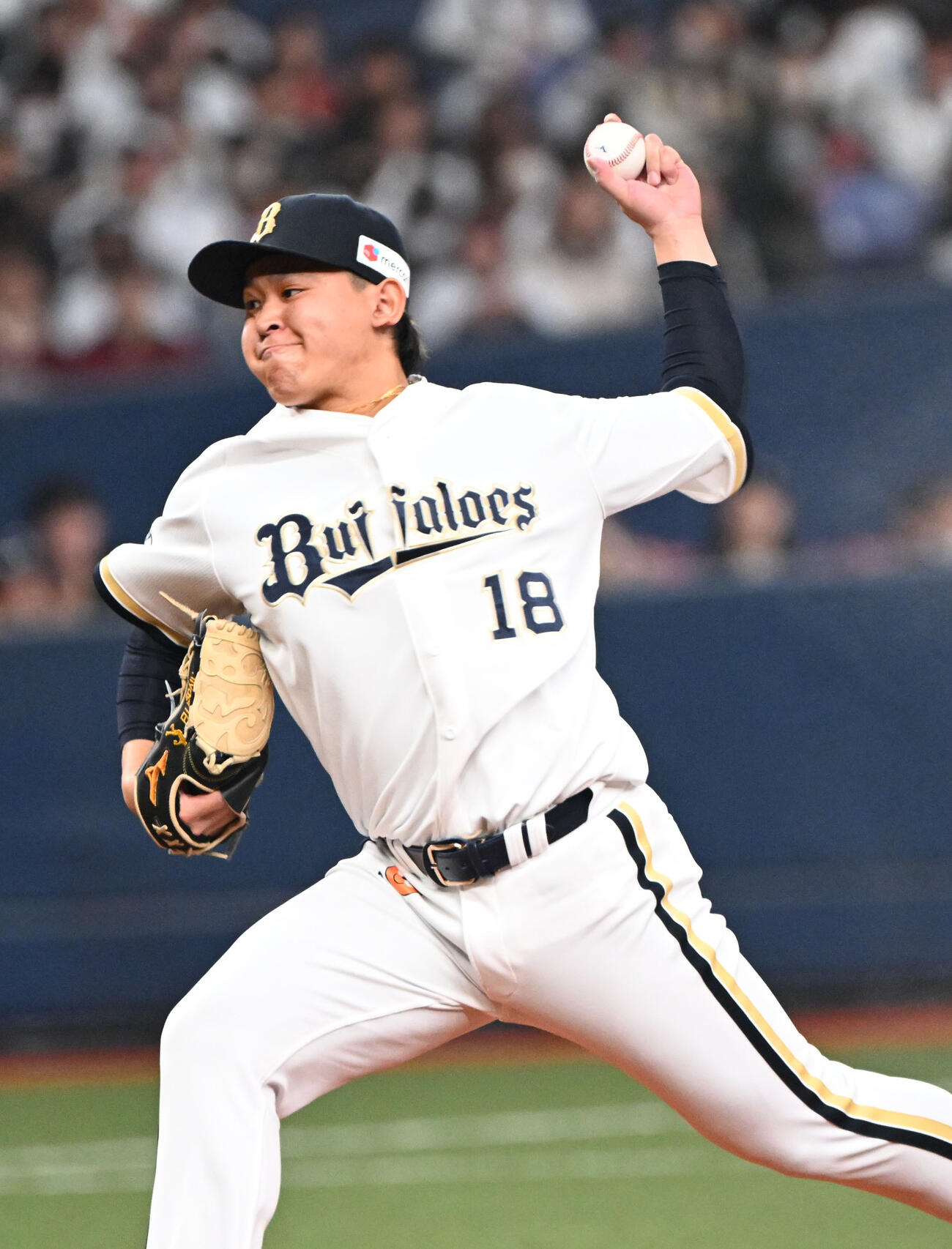オリックス対楽天　先発するオリックス宮城（撮影・和賀正仁）