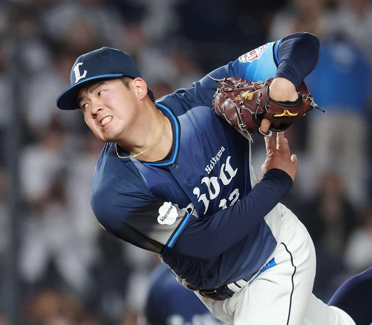 ロッテ対西武　西武先発の渡辺（撮影・宮地輝）